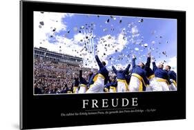 Freude: Motivationsposter Mit Inspirierendem Zitat-null-Mounted Photographic Print