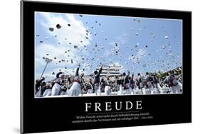 Freude: Motivationsposter Mit Inspirierendem Zitat-null-Mounted Photographic Print