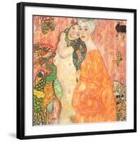 Freunddinnen-Gustav Klimt-Framed Art Print