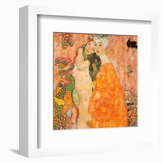 Freundinnen-Gustav Klimt-Framed Art Print