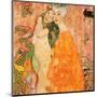 Freundinnen-Gustav Klimt-Mounted Art Print