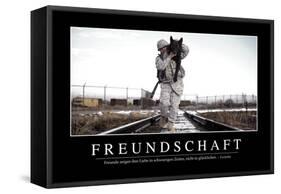 Freundschaft: Motivationsposter Mit Inspirierendem Zitat-null-Framed Stretched Canvas