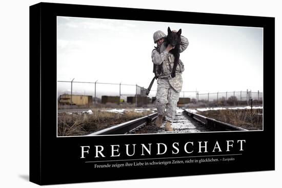 Freundschaft: Motivationsposter Mit Inspirierendem Zitat-null-Stretched Canvas