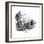 Freya (Frig) Goddess of Love in Scandinavian Mythology, Driving Her Chariot Pulled by Cats-null-Framed Premium Giclee Print