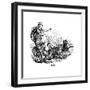 Freya (Frig) Goddess of Love in Scandinavian Mythology, Driving Her Chariot Pulled by Cats-null-Framed Premium Giclee Print