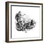 Freya (Frig) Goddess of Love in Scandinavian Mythology, Driving Her Chariot Pulled by Cats-null-Framed Giclee Print