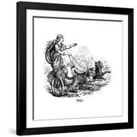 Freya (Frig) Goddess of Love in Scandinavian Mythology, Driving Her Chariot Pulled by Cats-null-Framed Giclee Print