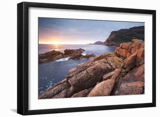 Freycinet National Park, Tasmania, Australia. Sunrise over the Coastline-Matteo Colombo-Framed Photographic Print