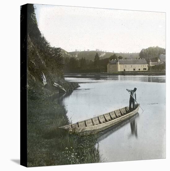 Freyr Castle (1637) on the Banks of the Meuse River, in Belgium-Leon, Levy et Fils-Stretched Canvas