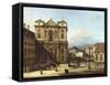 Freyung Square from North-East, Vienna-Bernardo Bellotto-Framed Stretched Canvas