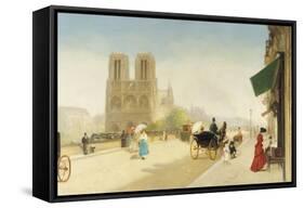 Friant, One Summer Day near Notre-Dame-null-Framed Stretched Canvas