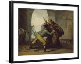 Friar Pedro Wrests the Gun from El Maragato, C.1806-Francisco de Goya-Framed Giclee Print