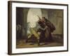 Friar Pedro Wrests the Gun from El Maragato, C.1806-Francisco de Goya-Framed Giclee Print