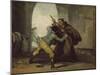 Friar Pedro Wrests the Gun from El Maragato, C.1806-Francisco de Goya-Mounted Giclee Print