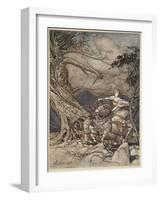 Fricka approaches in anger, illustration from 'The Rhinegold and the Valkyrie', 1910-Arthur Rackham-Framed Giclee Print