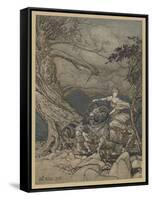 Fricka Is Angered-Arthur Rackham-Framed Stretched Canvas