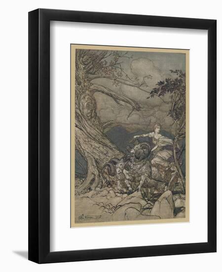 Fricka Is Angered-Arthur Rackham-Framed Art Print