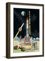 Friction Moon Rocket-null-Framed Art Print