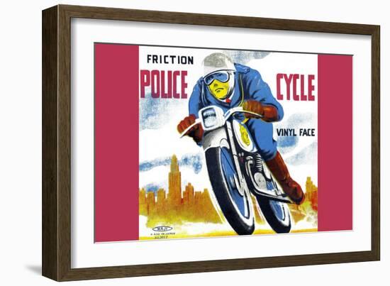 Friction Police Cycle-null-Framed Art Print