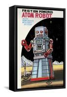 Friction Powered Atom Robot-null-Framed Stretched Canvas