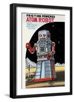 Friction Powered Atom Robot-null-Framed Art Print