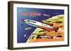 Friction Powered Atomic Spaceship with Sparks-null-Framed Art Print