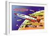 Friction Powered Atomic Spaceship with Sparks-null-Framed Art Print