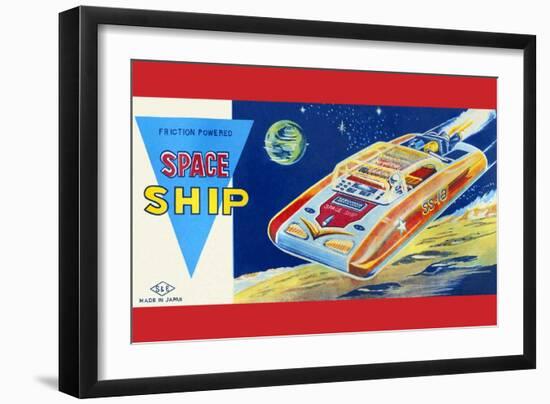 Friction Powered Space Ship Ss-18-null-Framed Art Print