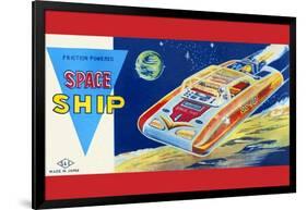 Friction Powered Space Ship Ss-18-null-Framed Art Print