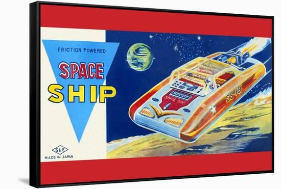 Friction Powered Space Ship Ss-18-null-Framed Stretched Canvas