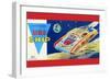 Friction Powered Space Ship Ss-18-null-Framed Art Print