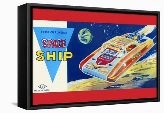 Friction Powered Space Ship Ss-18-null-Framed Stretched Canvas