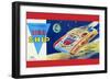 Friction Powered Space Ship Ss-18-null-Framed Art Print