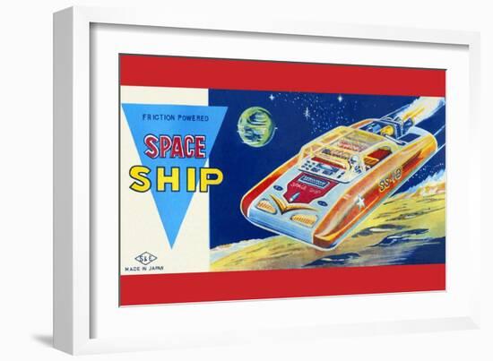 Friction Powered Space Ship Ss-18-null-Framed Art Print