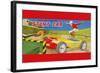 Friction Powered Stunt Car-null-Framed Art Print