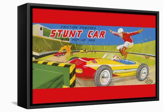 Friction Powered Stunt Car-null-Framed Stretched Canvas