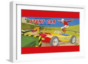 Friction Powered Stunt Car-null-Framed Art Print