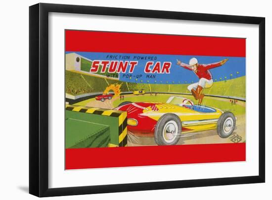 Friction Powered Stunt Car-null-Framed Art Print