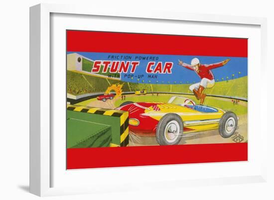 Friction Powered Stunt Car-null-Framed Art Print