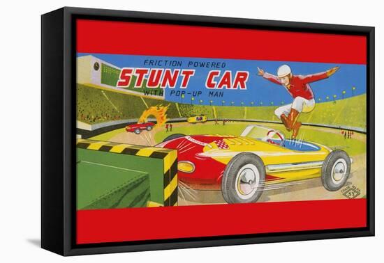 Friction Powered Stunt Car-null-Framed Stretched Canvas