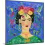 Frida Blue-Farida Zaman-Mounted Art Print