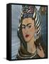 Frida Kahlo Art, Olvera Street Market, El Pueblo de Los Angeles, Los Angeles, California, USA-Walter Bibikow-Framed Stretched Canvas