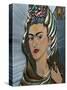 Frida Kahlo Art, Olvera Street Market, El Pueblo de Los Angeles, Los Angeles, California, USA-Walter Bibikow-Stretched Canvas