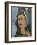 Frida Kahlo Art, Olvera Street Market, El Pueblo de Los Angeles, Los Angeles, California, USA-Walter Bibikow-Framed Photographic Print