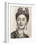 Frida Kahlo, C.2021 (Pencil on Paper)-Blake Munch-Framed Giclee Print