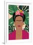 Frida Kahlo I Palms No Distress-Becky Thorns-Framed Art Print