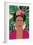 Frida Kahlo I Palms No Distress-Becky Thorns-Framed Art Print