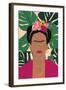 Frida Kahlo I Palms No Distress-Becky Thorns-Framed Art Print