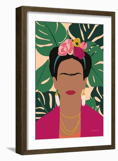 Frida Kahlo I Palms No Distress-Becky Thorns-Framed Art Print