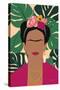 Frida Kahlo I Palms No Distress-Becky Thorns-Stretched Canvas